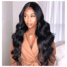 13x5 Lace Front Body Wave Middle Part Human Hair Wig Natural Color  Density (Option: 20inch)