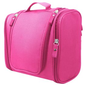 Travel Makeup Bags Portable Cosmetics Organizer Bag w/Hang Hook Handstrap Waterproof Toiletry Wash Bag for Women (Option: HangingCosmeticOrganizerPinkGPCT1294)