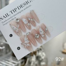 Handmade Wear Armor Fairy Light Luxury Three-dimensional (Option: Pink Prolate Ellipse-S)